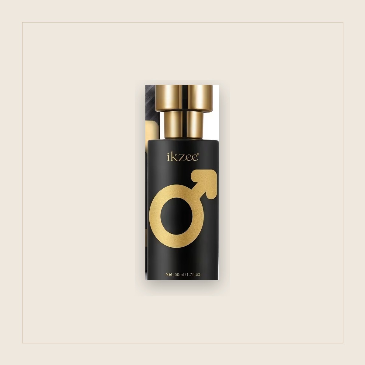 Close crop of the black IKZEE No.01 Dark Aura bottle